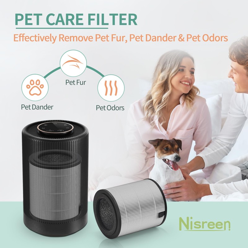 JF100 Replacement Filter Compatible with Jafanda Air Purifier Replacement Filter