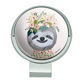 GRAPHICS & MORE Happy Sloth Flowers in Hair Golf Hat Clip with Magnetic Ball Marker