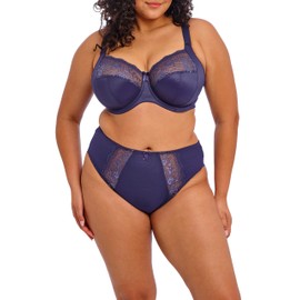 Elomi Women's Morgan Stretch Lace Banded Underwire Bra, Midnight, 38H