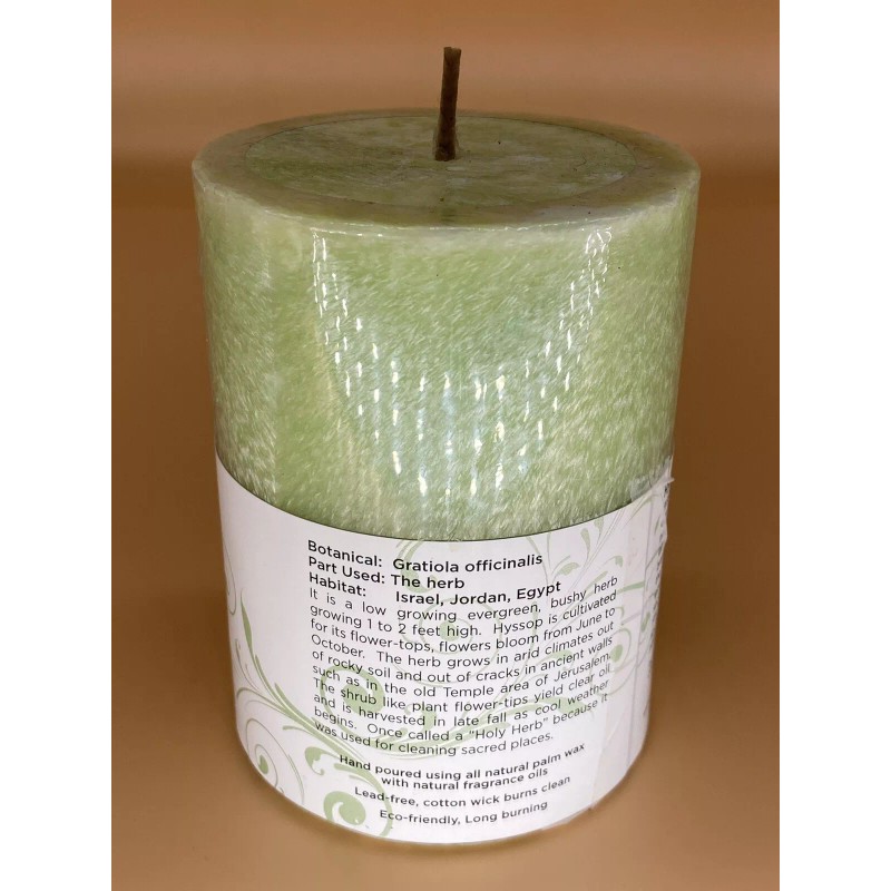 Abba Oil HYSSOP CANDLE PILLAR 4"