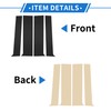VekAuto 4 Pcs Door Pillar Window Trim for GMC Canyon