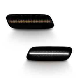 VIPMOTOZ Smoke FULL LED White Light Front Side Marker Lights Compatible with 1992-2000 Lexus SC300 SC400 Turn Signal Lamp Assembly Driver-Left&Passenger-Right Sides Pair[2-PCs]