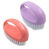 2-Pack Heavy-Duty Scrubbing Brushes, Purple and Pink