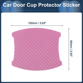 INFINAUTO 3D Car Door Handle Scratch Protector, 90x100mm Car Door Handle Protective Film Pink, 4 Pcs