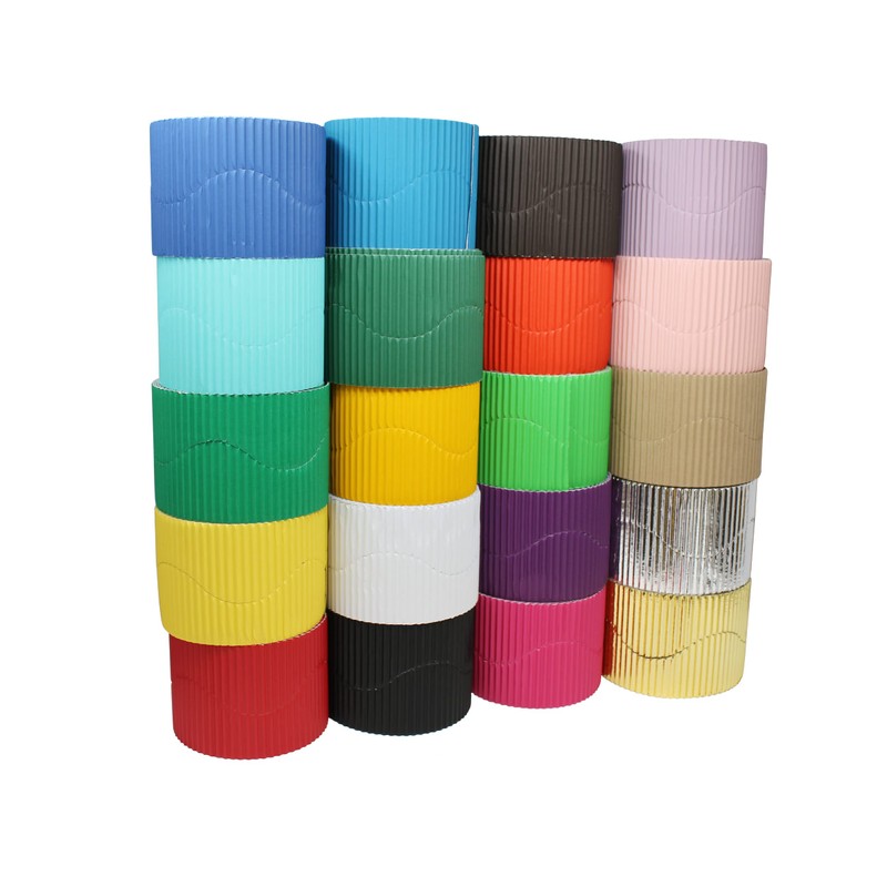Bright Ideas Corrugated Border Roll for School Displays, Black, 10cm