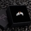 The National Bird Robin Love Couple Ring in Rose Gold