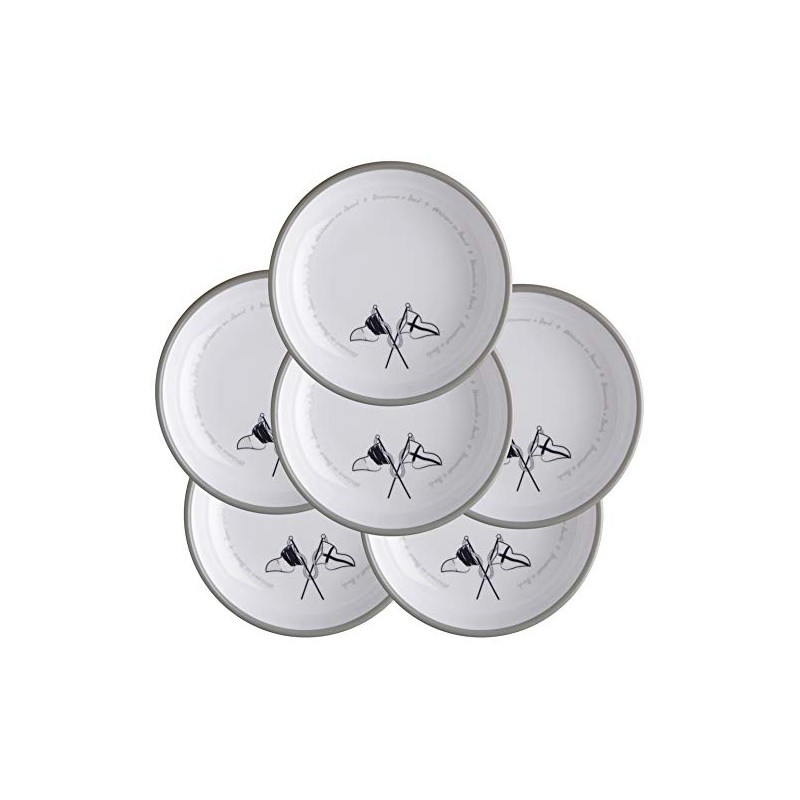 Marine Business Soup Plates, Deep 18 cm, Welcome On Board,