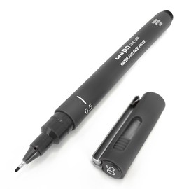 Uni Pin Fineliner Drawing Pen - Dark Grey Tone - 0.5mm - Single
