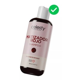 Celesty Shampoo Matizador Rojo Red Cabello Cobrizo Cobrizos 250ml