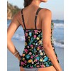 Womens Flowy Tankini Tops Only - Modest Bathing Suit Loose