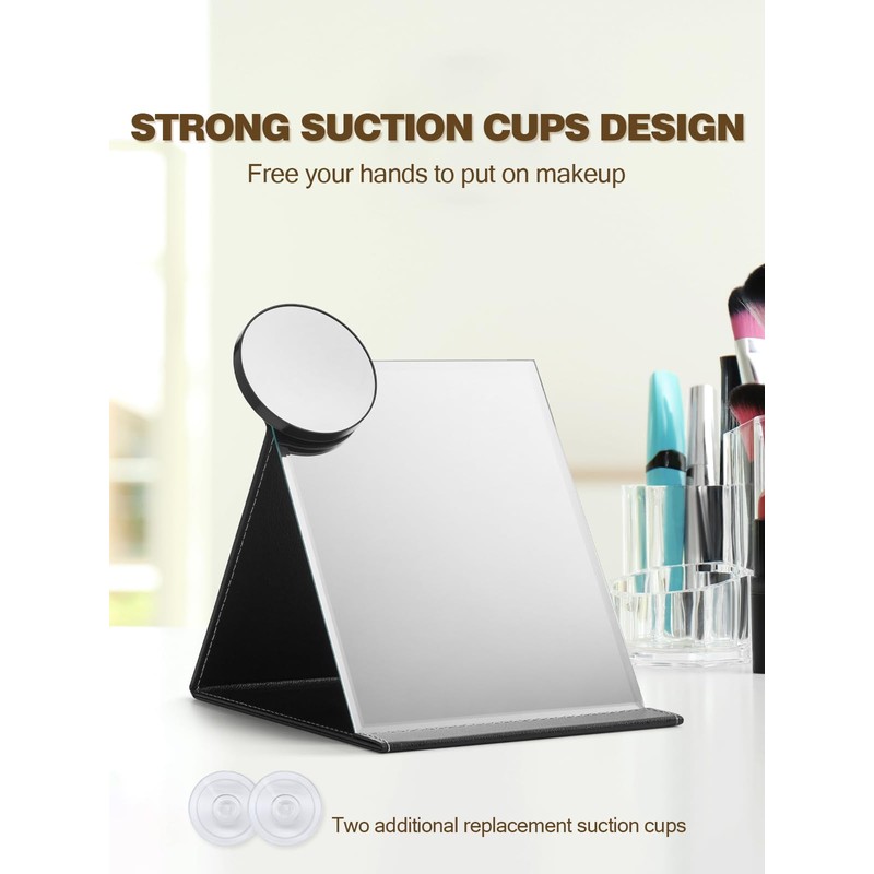 Macaki 40X Magnifying Mirror with 2 Suction Cups, 3.5 inches