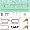 Antique Bronze Curtain Rod, 28-86" Adjustable, 1" Diameter, Aluminum Finish,