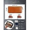 Men's Tochigi Leather Long Wallet, Zipper, Brown