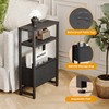 IRCPEN Narrow Side Table with Charging Station, Slim End Table