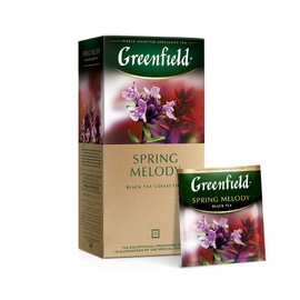 Greenfield Spring Melody Black Tea Fruit & Herbal Collection 25 Teabags The Execptional Freshness Of Tea Is Guranteed By The Special Foil Sachet