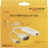 Delock VGA zu HDMI Adapter mit Audio 62460