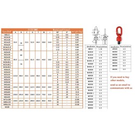 M16 x 31.8 (1.12ton-2ton) Swivel Eye Bolt 360° Rotating Eyebolts G80 High Strength Alloy Steel Lifting Die Bolts Crane Machinery Parts Hoist Ring Heavy Duty Strength ob is 1080MPa