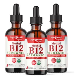 Liquidhealth Vitamin B12 Metilada Líquida Orgánica 3-pack