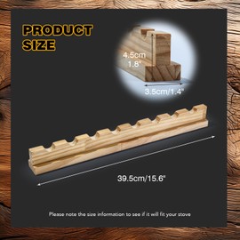 CHANGE MOORE 2Pcs Pine Wood Fork Holder, Wooden Color Heat Resistant Tool Holder for Outdoor Fire Pit, 8 Slots Per Party Chopstick Spoon Knives Fork Holder, Kitchen Organizer Storage for Countertop