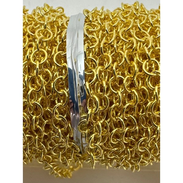 Unbranded 32ft Spool of 4mm Gold Rolo Round Link Chain