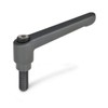 Ganter Standard Elements Adjustable Clamping Lever with Screw Thread – GN 300,