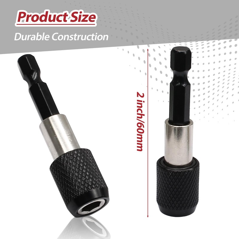 Opfiue 6 Pcs Magnetic Drill Bit Holder,2 Inch Length 1/4