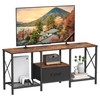 JARHETUN TV Stand with Fabric Drawer, Entertainment Center for 50