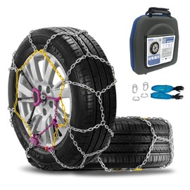SNOCATENA Snow Chains for Car,SUV,Truck and Pickup,Universal Emergency Tire chains, Set of 2