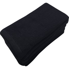 Ace AG1365 Commercial Towels, Long Length, Set of 5, Black, Equivalent to 200 Momme; Approx. 13.4 x 37.4 inches (34 x 95 cm)