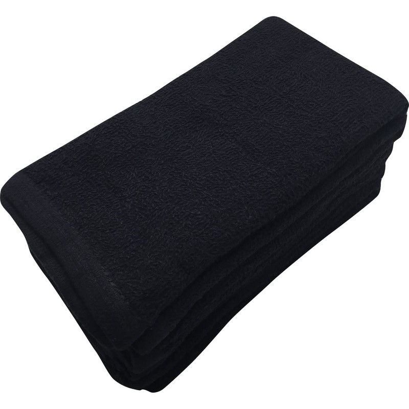 Ace AG1365 Commercial Towels, Long Length, Set of 5, Black,