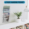 MINDEPOT 6 Pockets Acrylic Wall File Organizer, Clear Wall File