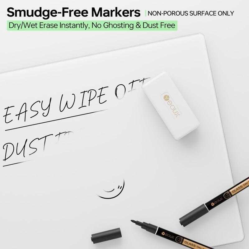 YEOUX Dry Erase Markers for Glass Board | No Residue