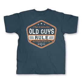 OLD GUYS RULE Men's Graphic T-Shirt, Getting Older - Gift for Dad, Grandpa, Husband, Father's Day, Birthday, Holiday - Funny Classic Novelty Tee for Aging, Classic OGR Shirt (Blue Dusk, Medium)