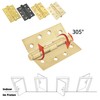 Pack of 2 Hinges 100 x 76 mm Folding Ball