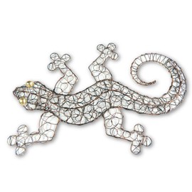 Metal Wall Art Gecko Lizard - Bronze Wire …