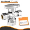 HeSun 5-PCs Dual Compression Outlet Angle Stop Valve, 1/2" FIP