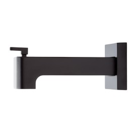Signature Hardware 449813 Hibiscus 7-11/16" Integrated Diverter Tub Spout, Matte Black, Brass