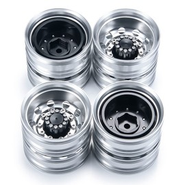 1/14 Trailer RC Lock Crawler Wheel Rim Aluminum Beadlock Wheel Hub for Tamiya Truck (4pcs)