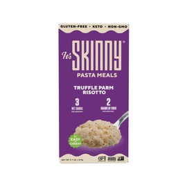 It’s Skinny Truffle Parm Risotto – Low Carb Pasta, Gluten Free, Non-GMO, Keto-Friendly, Only 3 Net Carbs & 2g of Fiber per Serving, with Truffle & Parmesan Cheese Sauce, Ready in 5 Minutes (6 Packs)