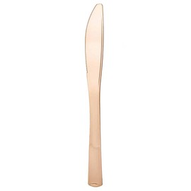 EcoQuality Polished Rose Gold Knives – Durable Disposable Knives for Appetizers Salads Desserts and Main Courses – Elegant Cutlery for Parties Catering Weddings Events and Buffets (576)