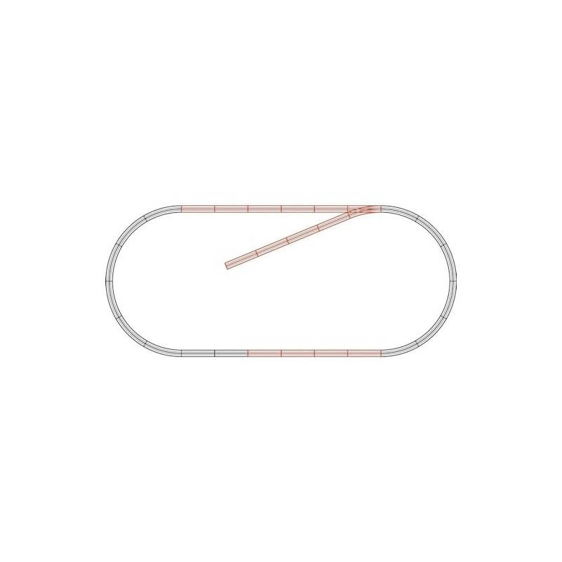 Roco 61101 H0 geoLINE (mit Bettung) Ergaenzungs-Set