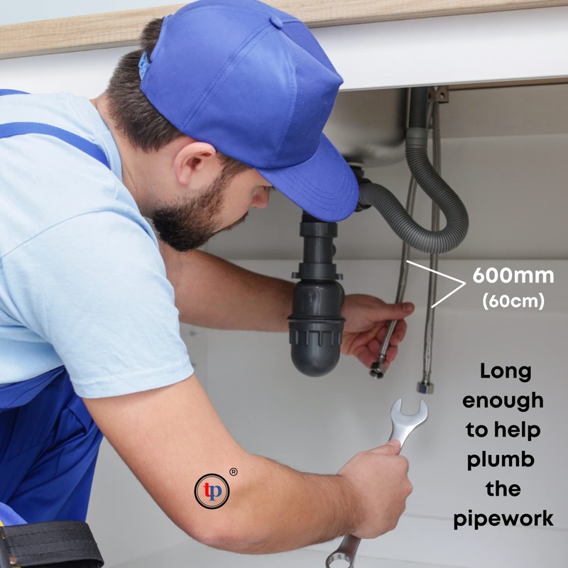 TradeProvider® Flexi Pipes for Taps (2pcs/pack)Kitchen Tap Connector 10M x1/2