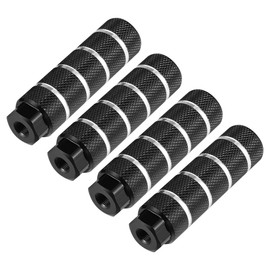X AUTOHAUX 4pcs BMX MTB Bike Rear Foot Pegs Footrests Black Fit 3/8 Inch Axles