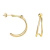 SOFIA MILANI - Women's Earrings 925 Silver - Open Hoop Earrings, Yellow Gold, No Gemstone