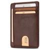 Buffway Buffway Slim Minimalist Front Pocket RFID Blocking Leather Wallets