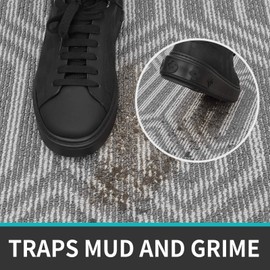 DEXI Indoor Doormat, Non Slip Absorbent Resist Dirt Entrance Rug, 36”x59” Large Size Machine Washable Low-Profile Inside Floor Door Mat