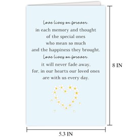 Supoeguk Sympathy Card for Loss of Loved One, Sorry for Your Loss Card, Condolence Card, Bereavement Card, Thinking of You Card, Love Lives on Forever