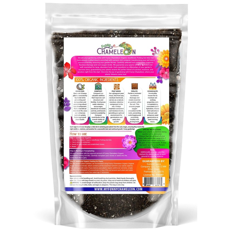 Organic Autoflower Potting Soil Mix – Ready-to-Use Living Soil, No