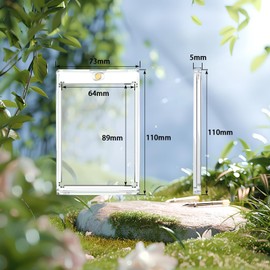 Pyroclasia 8pcs Magnetic Card Holder 35PT UV Card Cases Trading Cards Sleeves Saver Foils Playing Cards Toploader Magnet Holder Hard Case for Yugioh Sport TCG