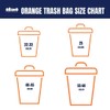 Plasticplace 55-60 gallon Trash Bags │ 1.2 Mil │ Orange